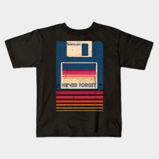 Never Forget Floppy Disk Kids T-Shirt